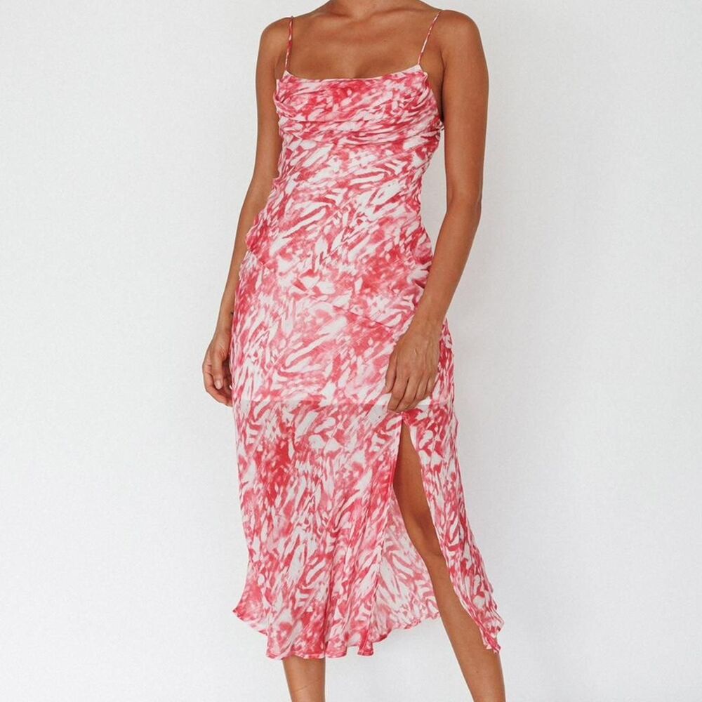 Selfie-leslie Women's Pink and Red Dress